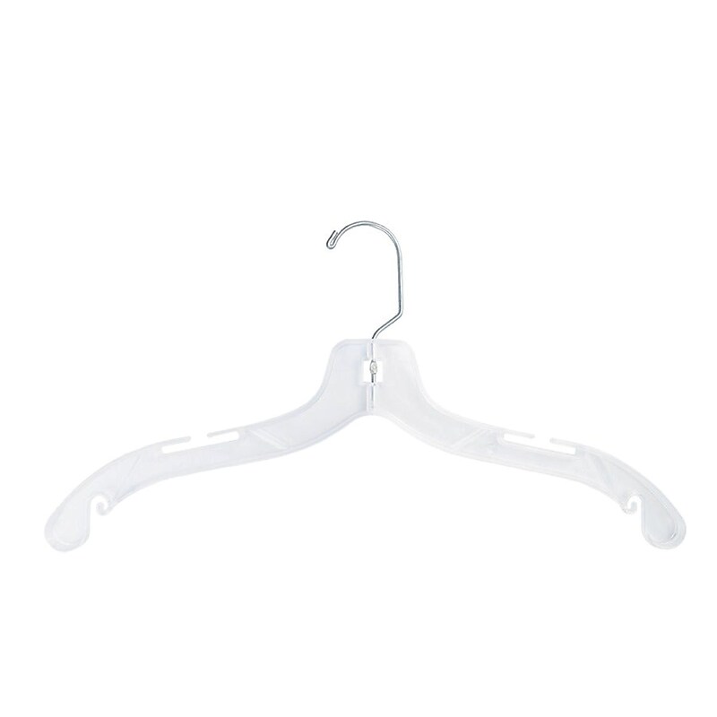 Nahanco 17" Break Resistant Heavy Weight Dress Hanger, Clear, 100/Pack  (9500) image 1