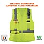 Ergodyne GloWear 8247ZW-S High Visibility Women’s Surveyor Vest, ANSI Class R2 Lime, Large (22464)~#|#~902436DC-62F7-4357-8596D6544172FE5B_sc7