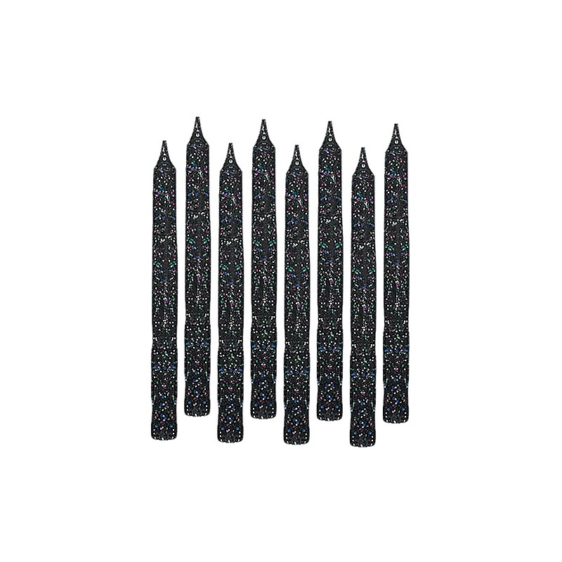 Party City Glitter Spiral Birthday Candles, Black, 24/Pack (AM170434) image 1