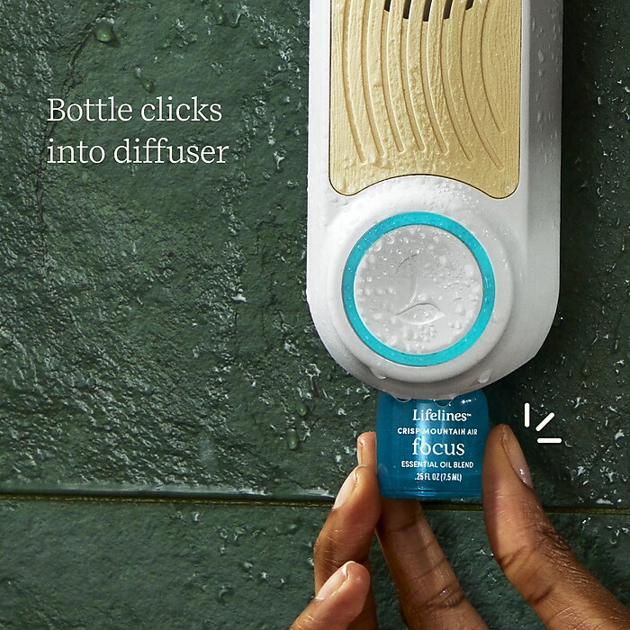 Lifelines Evaporative Aromatherapy Essential Oil Shower Diffuser