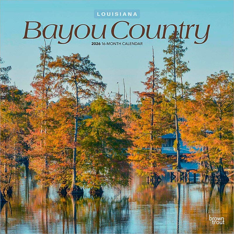 2026 BrownTrout Bayou Country Louisiana Places 12" x 12" Monthly Wall Calendar (9798330702336) image 1