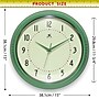 Infinity Instruments Round Retro Green Wall Clock, Aluminum, 15" (10940GR-15)~#|#~902C8593-D4F6-4582-A11FC166D95ACBAD_sc7