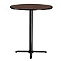 NPS CT Series 36" Round 42" Height Cafe Table, X Base, Black Frame/Mahogany Top (CT13636XBPBTMMY)~#|#~902CC87A-2741-40A6-96628AE53C106D74_sc7