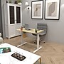 Mount-It! 48"W Electric Rectangular Adjustable Standing Desk, Maple/White (MI-8038)~#|#~902DA81B-274E-4B28-9F1B7F38E313C37F_sc7