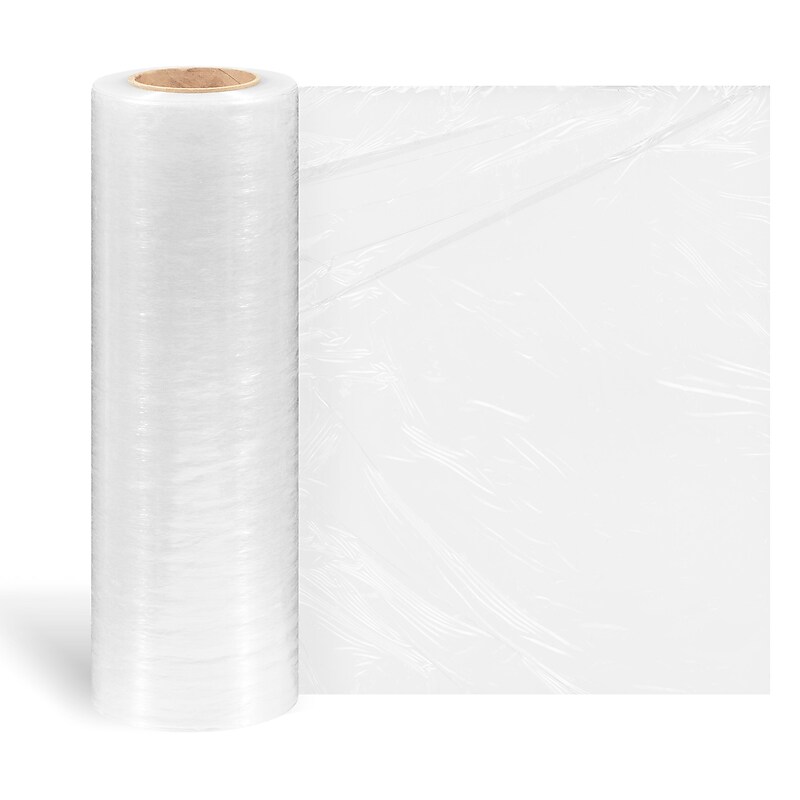 16" x 1476' 47 Gauge Cast Stretch Wrap, Clear, 4/Carton (ST56715) image 1