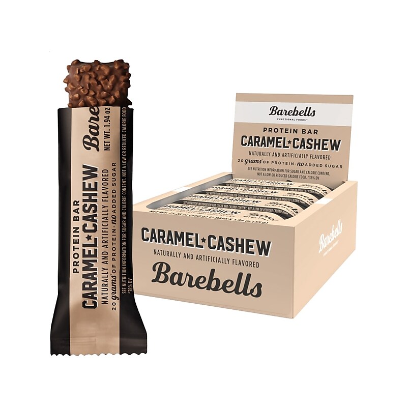 Barebells Caramel Cashew Protein Bar, 1.94 oz., 12 Bars/Box (B1022-USA) image 1