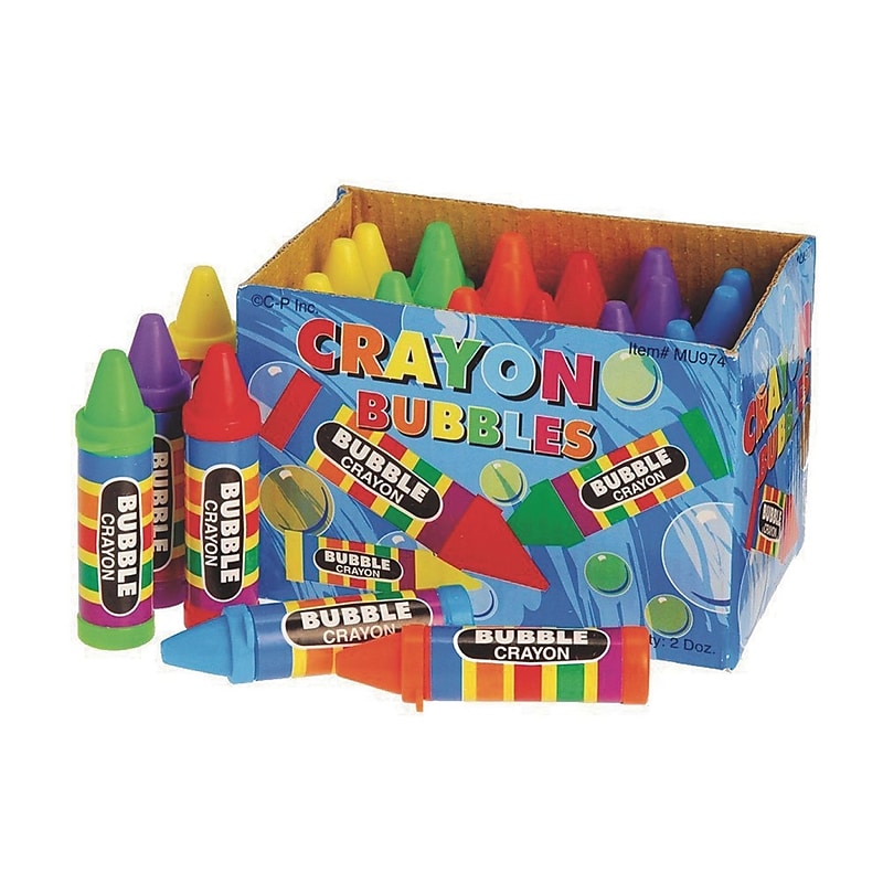 US Toy Crayon Bubbles, Assorted Colors, 24/Pack (NL454) image 1