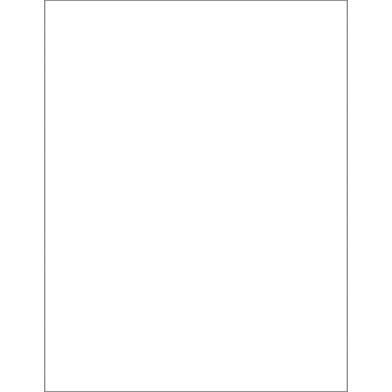 Tape Logic Rectangle Laser Labels, 8 1/2" x 11", Glossy White, 100/Case (LL206) image 1