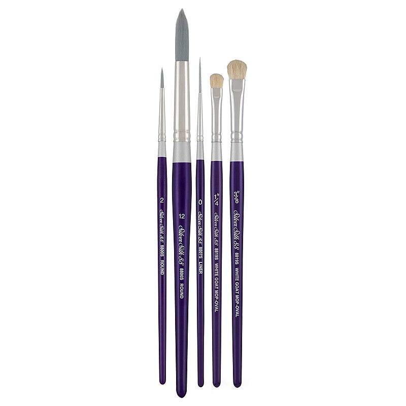 Silver Brush Silver Silk 88 SH 5-Piece Decorative Painting Brush Pack (SLVSK8105S) image 1