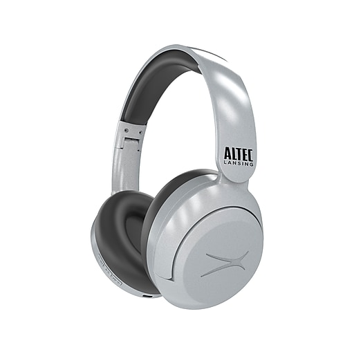 Altec Lansing Wireless Over-Ear Headphones, Bluetooth, Silver