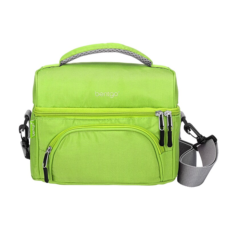 bentgo Deluxe Insulated Lunch Bag, 2-Compartment, Green (BGOBG2-G) image 1