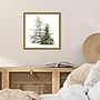 Amanti Art Vintage Wooded Holiday Trees in Snow by Katie Pertiet Framed Canvas Wall Art Print, 16" x 16" (A42675339742)~#|#~904C5658-7E01-4748-A873448CDBFBDFBA_sc7