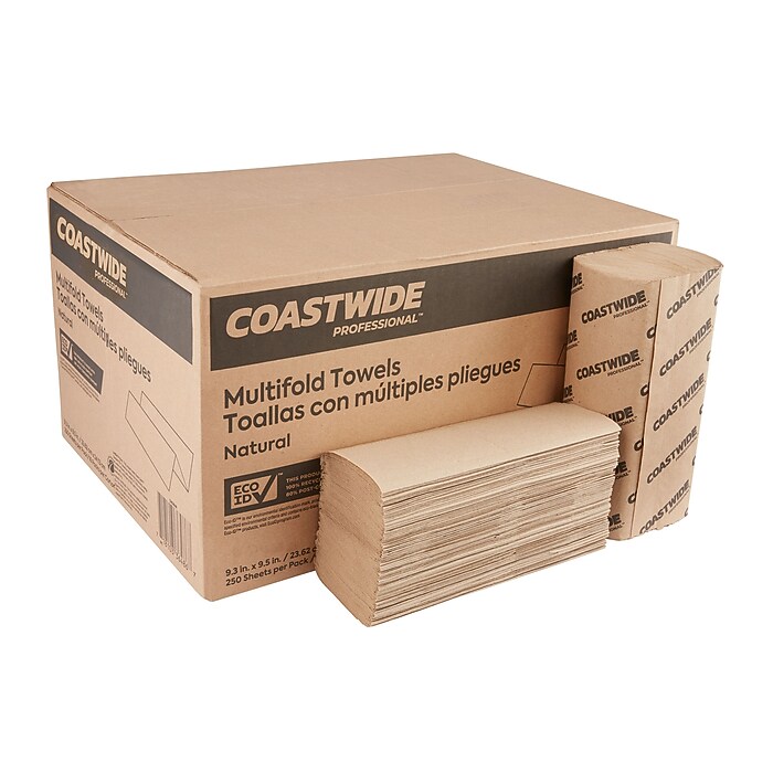 Coastwide Professional™ Recycled Multifold Paper Towels, 1-ply