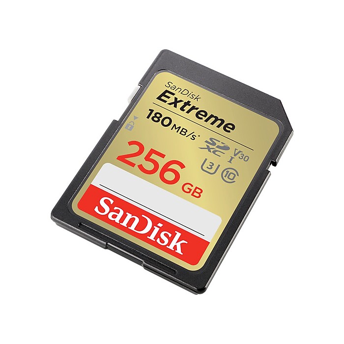 SanDisk Extreme 256GB SDHC Memory Card, Class 10, U3, V30