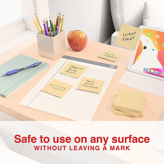Staples Recycled Sticky Notes, 3