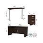 Bush Business Furniture Studio C 60"W Electric Adjustable Standing Desk with Credenza and File, Black Walnut (STC017BWSU)~#|#~9067DF77-DA89-4ADF-AB8FF138D2E47A4B_sc7