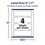 Avery Laser/Inkjet Rectangle Multipurpose Labels, 7"  x 2", Glossy White, 100/Pack (94243)~#|#~9068EF41-3B50-4B46-ABE75990F61D2C0E_sc7