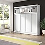 Bestar Pur 85W Queen Horizontal Murphy Bed with Overhead Storage, White (26949-000017)~#|#~906A0BD9-A876-44BC-A39726671B617F61_sc7