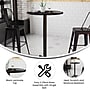 Flash Furniture 30'' Round Laminate Table Top with 22'' x 22'' Bar-Height Table Base, Black (XURD30BKT2222B)~#|#~906FFE2E-A5EB-4007-AEC40D2257834C6F_sc7