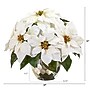Nearly Natural Artificial Poinsettia Arrangement, 14" (A1244)~#|#~9073A410-4935-4F46-A2B3FEDDC1271DE3_sc7