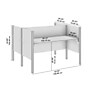 Bush Business Furniture ProBiz 43"H x 63"W Cubicle Workstation, White (100871CG-17)~#|#~90778B0D-86A7-4E56-99FE9D00D51CED58_sc7