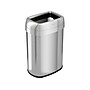 HLS Commercial Stainless Steel Trash Can with Open Lid, 13-Gallon, Silver (HLS13STV)~#|#~9077AF92-E2F6-48DF-87E761FB702E7D90_sc7