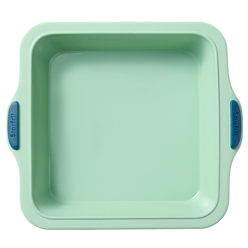 Starfrit Silicone 8" Square Cake Pan, Sage Green (092755-006-NEW1) image 1