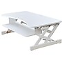 Rocelco 37.5" Height Adjustable Standing Desk Converter, Sit Stand Up Retractable Keyboard Riser, White (R DADRW)~#|#~907A1AB8-80CB-48F5-88152661DD5C9030_sc7