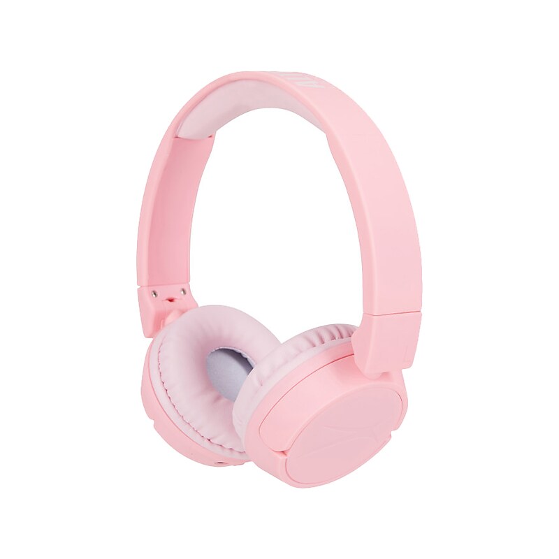 Altec Lansing Kid-Safe 2-in-1 Wireless On-Ear Headphones, Bluetooth, Pink (MZX4400-BPNK) image 1