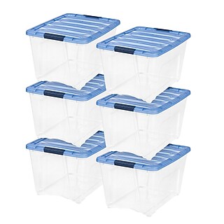 Greenmade 27 Gallon Storage Bin with Snap Lid, Plastic, Clear