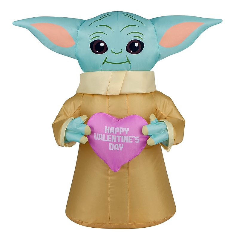 National Tree Company 20" Inflatable Valentine's Baby Yoda (GE9-440714-1) image 1