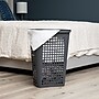 Mind Reader Slim Tapered Hamper with Lid, Plastic, Gray (SWHAMP50-GRY)~#|#~9083FCCF-CF0C-46D7-80294F07B4A144AD_sc7
