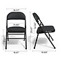 Staples Luxura Faux Leather Folding Chair, Black, 4/Pack (51504)~#|#~908670C2-B7F7-496F-BF5A29242596589D_sc7