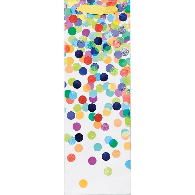 JAM Paper Dazzle Brights Wine Gift Bags, 3/Pack (52622308713) image 1