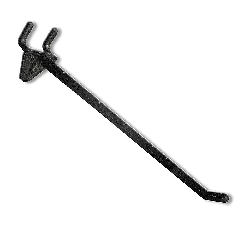 Global Approved  Opaque Plastic Hook, Black - Pkg Qty 50