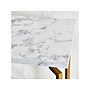Household Essentials Crown 18.5"W x 18.5"D Laminate Side Table, White Marble/Gold (8249-1)~#|#~90891CCA-4DE0-453F-8C8128DBF02A883B_sc7
