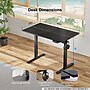 Huanuo 40"W Electric Rectangular Adjustable Standing Desk, Black (HNESD67B)~#|#~90897EC4-C082-49A2-B6C7D8F61F2D99CE_sc7