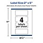 Avery Laser/Inkjet Rectangle Waterproof Multipurpose Labels, 5" x 2", White, 200 Labels/Box (94241)~#|#~9089B412-9230-41E6-82B1F0A32A0E95AA_sc7