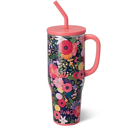 Swig Life Secret Garden Stainless Steel Vacuum Insulated Straw Top