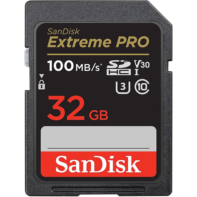 SanDisk Extreme PRO 32GB SDHC Memory Card, Class 10, UHS-I, V30 (SDSDXXO-032G-ANCIN) image 1