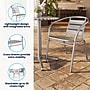 Flash Furniture Restaurant Patio Chair, Aluminum, 4 Pack (4TLH1)~#|#~9098B799-D1B0-48DB-9F9228AEA5A5926E_sc7