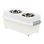 Iris 12 Quart Elevated Feeder Storage with Lid, Plastic, White (585114)~#|#~909B3C08-1BBE-4D35-9F0A07BF4C2A3E4A_sc7