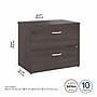Bush Business Furniture Studio A 2-Drawer Lateral File Cabinet, Locking, Letter/Legal, Storm Gray, 36" (SDF136SGSU-Z)~#|#~909B4CDC-DDB7-4EAB-BE81263C4B69086B_sc7