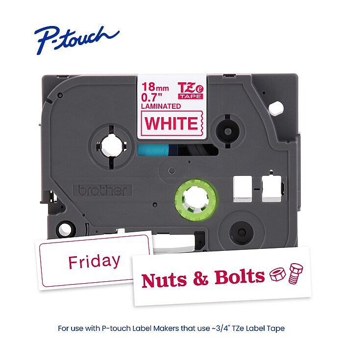 Brother P-touch TZe Laminated Label Tape, 0.7