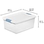 Sterilite 15 Quart Latching Storage Bin with Lid, Plastic, White, 12/Carton (14948012CT)~#|#~90A564BA-915F-49BA-B788D8CA348F55B4_sc7