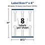 Avery Laser/Inkjet Multipurpose Labels, 4"  x 1", Matte White, 80/Pack (94115)~#|#~90A5BC09-5FB2-4CA2-80C3E2D653377022_sc7