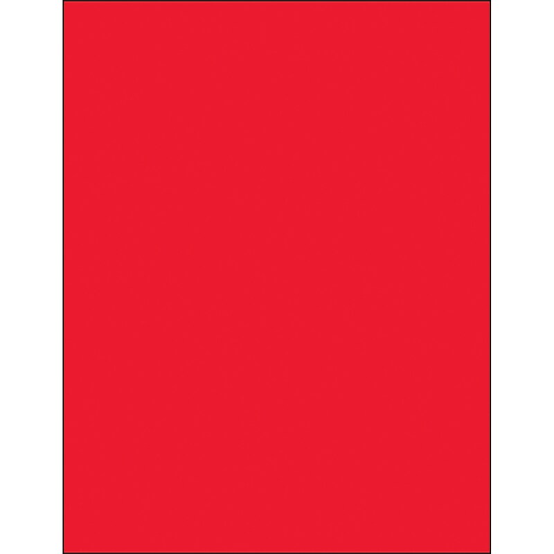 Tape Logic Laser Address Labels, 8 1/2" x 11", Fluorescent Red, 100/Carton (LL185RD) image 1