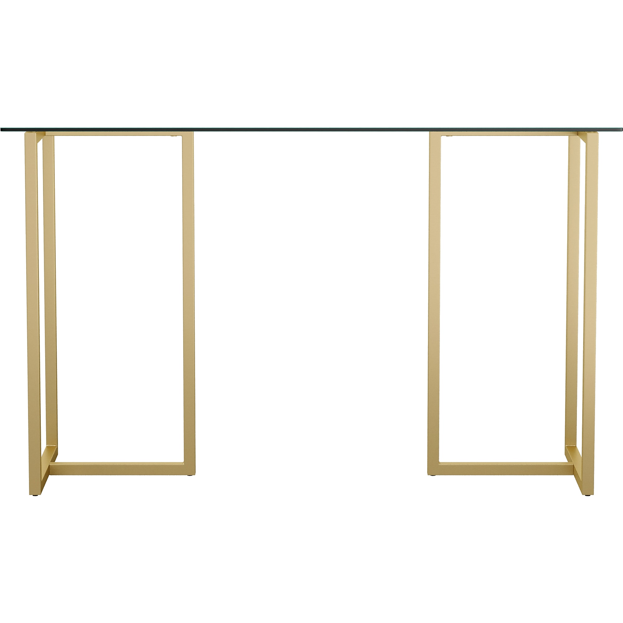 Martha Stewart Eli 47″W Glass/Steel Home Office Desk, Clear/Polished Brass (XUDK1GLD) Sansujyuku sansujyuku.com