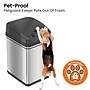 iTouchless Stainless Steel Sensor Trash Can with Locking Lid and AbsorbX Odor Control, Silver, 8 gal. (DZT08PL)~#|#~90ACAC58-CD93-4D72-A7484E5F36CAF0F7_sc7