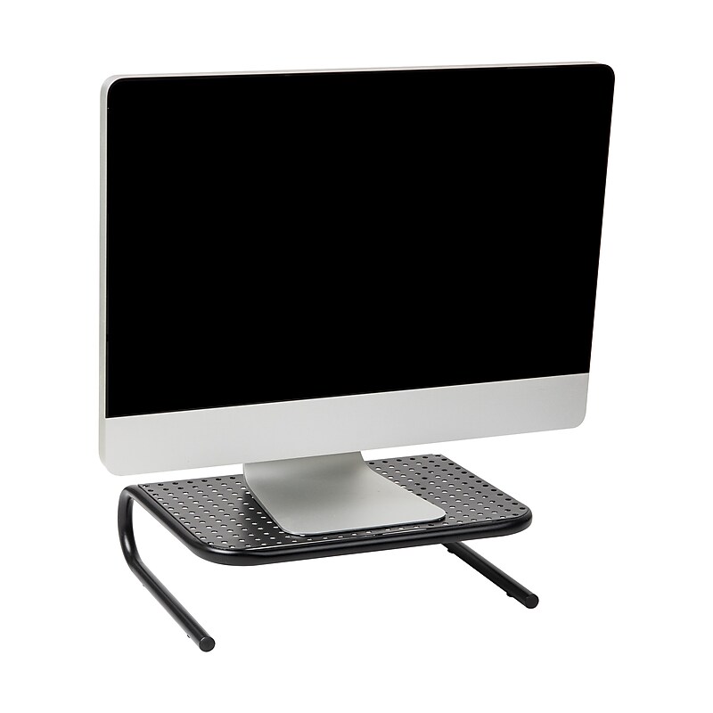 Mind Reader Monitor Stand and Ventilated Laptop Riser, Up to 44 lbs., Black (METMONST-BLK) image 1